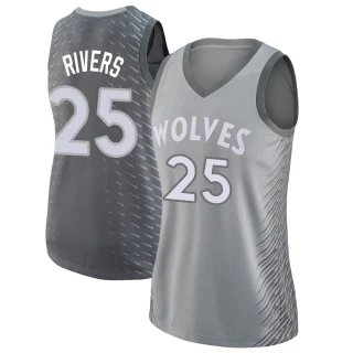 Women's Austin Rivers Minnesota Timberwolves Swingman Silver Jersey - City Edition