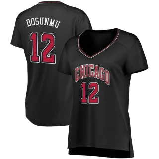 Women's Ayo Dosunmu Chicago Bulls Black Fast Break Jersey - Statement Edition