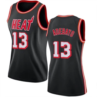 Women's Bam Adebayo Miami Heat Black Swingman Fashion Hardwood Classics Jersey