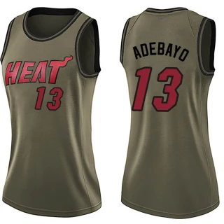 Women's Bam Adebayo Miami Heat Green Swingman Salute to Service Jersey