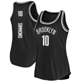 Women's Ben Simmons Brooklyn Nets Black Fast Break Tank Jersey - Icon Edition