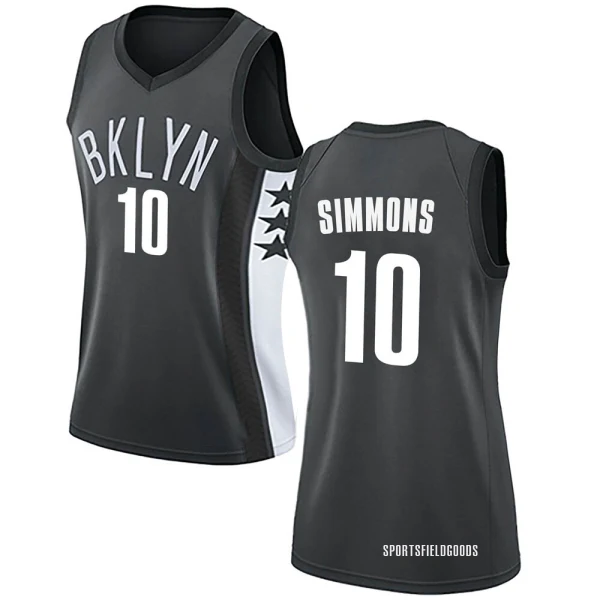 Women's Ben Simmons Brooklyn Nets Gray Swingman Jersey - Statement Edition