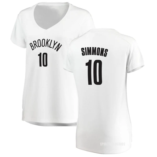 Women's Ben Simmons Brooklyn Nets White Fast Break Jersey - Association Edition