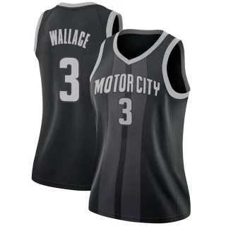 Women's Ben Wallace Detroit Pistons Black Swingman 2018/19 Jersey - City Edition