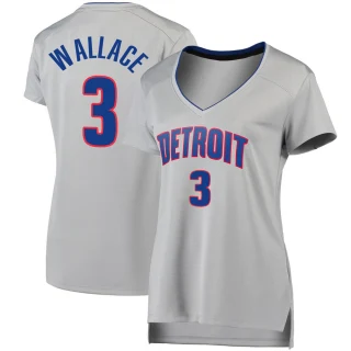 Women's Ben Wallace Detroit Pistons Fast Break Silver Jersey - Statement Edition