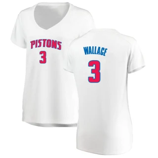 Women's Ben Wallace Detroit Pistons White Fast Break Jersey - Association Edition
