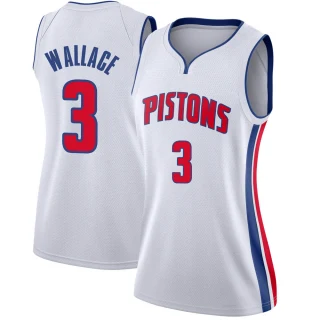 Women's Ben Wallace Detroit Pistons White Swingman Jersey - Association Edition