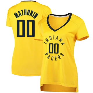 Women's Bennedict Mathurin Indiana Pacers Gold Fast Break Jersey - Statement Edition