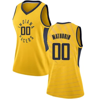 Women's Bennedict Mathurin Indiana Pacers Gold Swingman Jersey - Statement Edition