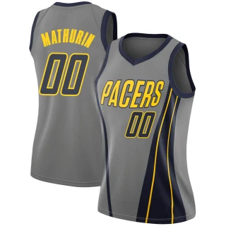 Women's Bennedict Mathurin Indiana Pacers Gray Swingman 2018/19 Jersey - City Edition