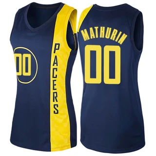 Women's Bennedict Mathurin Indiana Pacers Navy Blue Swingman Jersey - City Edition