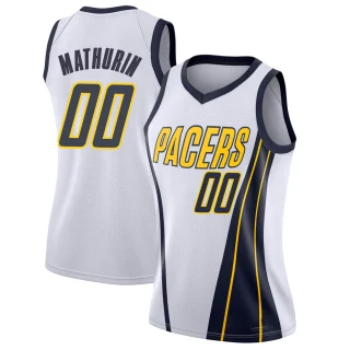 Women's Bennedict Mathurin Indiana Pacers White Swingman 2018/19 Jersey - Earned Edition