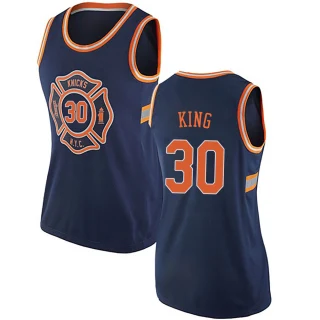Women's Bernard King New York Knicks Navy Blue Authentic Jersey - City Edition