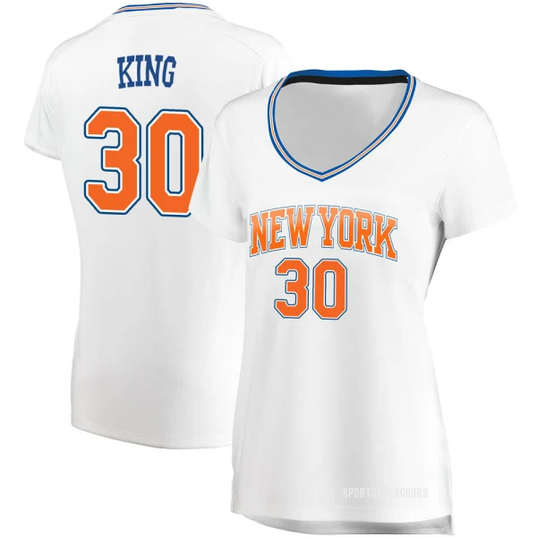 Women's Bernard King New York Knicks White Fast Break Jersey - Statement Edition