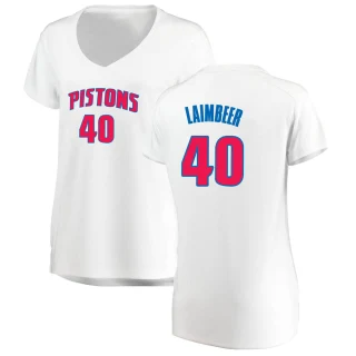 Women's Bill Laimbeer Detroit Pistons White Fast Break Jersey - Association Edition