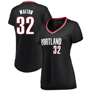 Women's Bill Walton Portland Trail Blazers Black Fast Break Jersey - Icon Edition