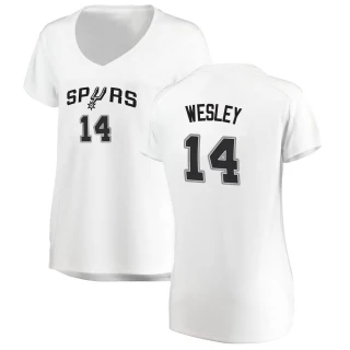 Women's Blake Wesley San Antonio Spurs White Fast Break Jersey - Association Edition