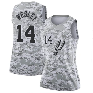 Women's Blake Wesley San Antonio Spurs White Swingman 2018/19 Jersey - Earned Edition