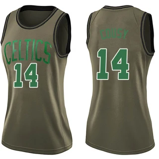 Women's Bob Cousy Boston Celtics Green Swingman Salute to Service Jersey