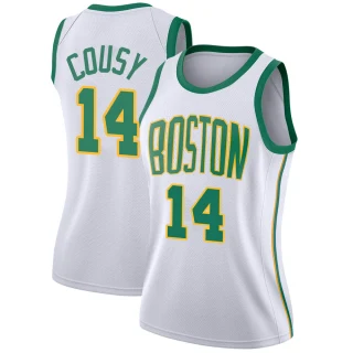 Women's Bob Cousy Boston Celtics White Swingman 2018/19 Jersey - City Edition