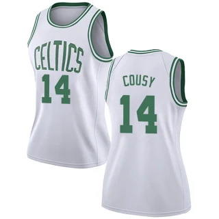 Women's Bob Cousy Boston Celtics White Swingman Jersey - Association Edition