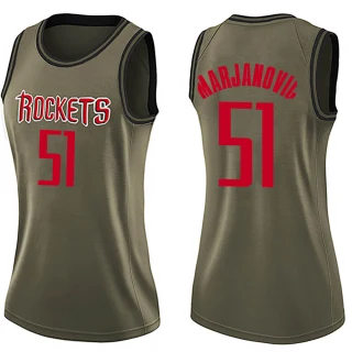 Women's Boban Marjanovic Houston Rockets Green Swingman Salute to Service Jersey