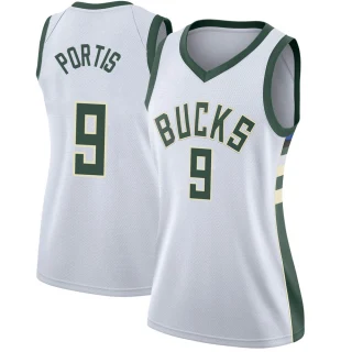 Women's Bobby Portis Milwaukee Bucks White Swingman Jersey - Association Edition
