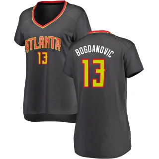 Women's Bogdan Bogdanovic Atlanta Hawks Black Fast Break Jersey - Icon Edition