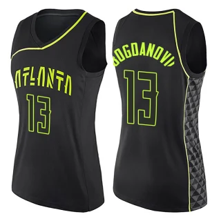 Women's Bogdan Bogdanovic Atlanta Hawks Black Swingman City Edition Jersey