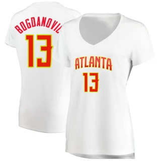 Women's Bogdan Bogdanovic Atlanta Hawks White Fast Break Jersey - Association Edition
