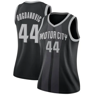 Women's Bojan Bogdanovic Detroit Pistons Black Swingman 2018/19 Jersey - City Edition