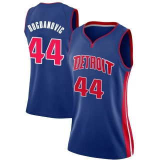 Women's Bojan Bogdanovic Detroit Pistons Blue Swingman Jersey - Icon Edition