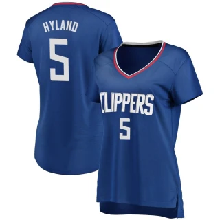 Women's Bones Hyland Los Angeles Clippers Royal Fast Break Jersey - Icon Edition