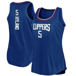 Women's Bones Hyland Los Angeles Clippers Royal Fast Break Movement Tank Jersey - Icon Edition
