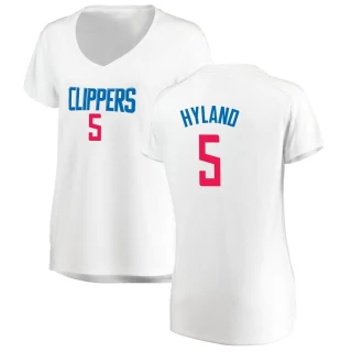 Women's Bones Hyland Los Angeles Clippers White Fast Break Jersey - Association Edition