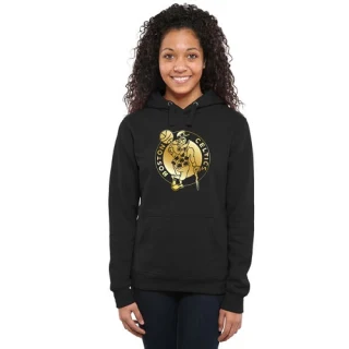 Women's Boston Celtics Gold Collection Ladies Pullover Hoodie - Black