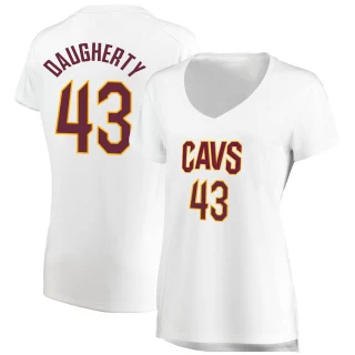 Women's Brad Daugherty Cleveland Cavaliers White Fast Break Jersey - Association Edition