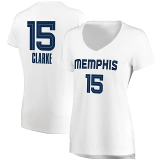 Women's Brandon Clarke Memphis Grizzlies White Fast Break Jersey - Association Edition