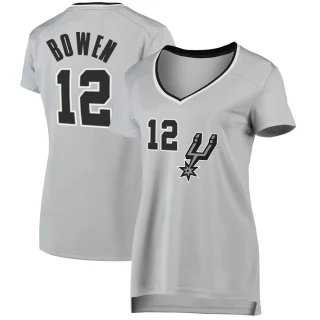 Women's Bruce Bowen San Antonio Spurs Fast Break Silver Jersey - Statement Edition