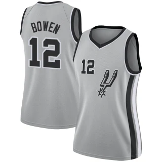 Women's Bruce Bowen San Antonio Spurs Swingman Silver Jersey - Statement Edition