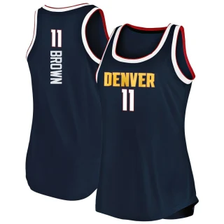 Women's Bruce Brown Denver Nuggets Brown Fast Break Navy 2019/20 Tank Jersey - Icon Edition