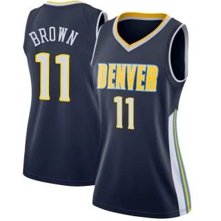 Women's Bruce Brown Denver Nuggets Brown Swingman Navy Jersey - Icon Edition