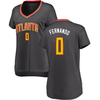 Women's Bruno Fernando Atlanta Hawks Black Fast Break Jersey - Icon Edition