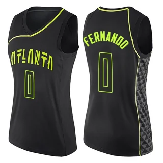 Women's Bruno Fernando Atlanta Hawks Black Swingman City Edition Jersey