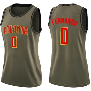 Women's Bruno Fernando Atlanta Hawks Green Swingman Salute to Service Jersey