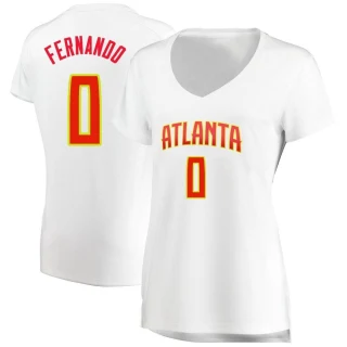 Women's Bruno Fernando Atlanta Hawks White Fast Break Jersey - Association Edition