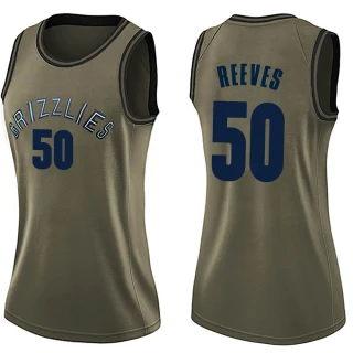 Women's Bryant Reeves Memphis Grizzlies Green Swingman Salute to Service Jersey