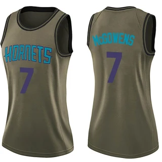 Women's Bryce McGowens Charlotte Hornets Green Swingman Salute to Service Jersey
