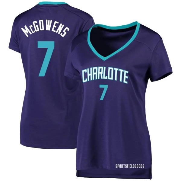 Women's Bryce McGowens Charlotte Hornets Purple Fast Break Jersey - Statement Edition