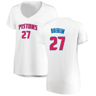 Women's Buddy Boeheim Detroit Pistons White Fast Break Jersey - Association Edition
